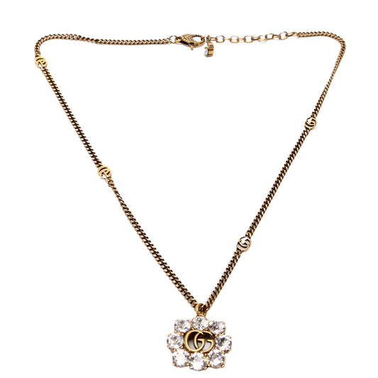 Gucci GG Marmont Crystal Necklace