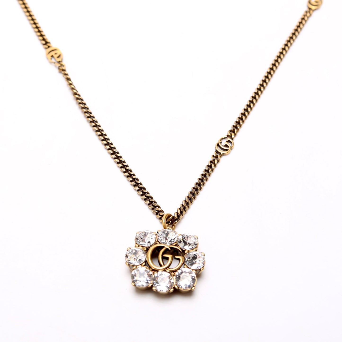 Gucci GG Marmont Crystal Necklace