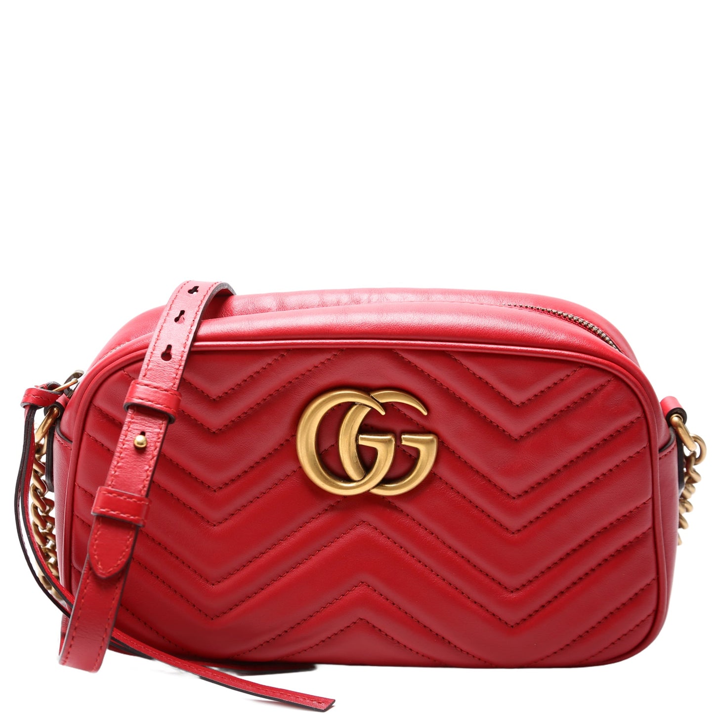 Gucci  Marmont Small Leather Camera Red