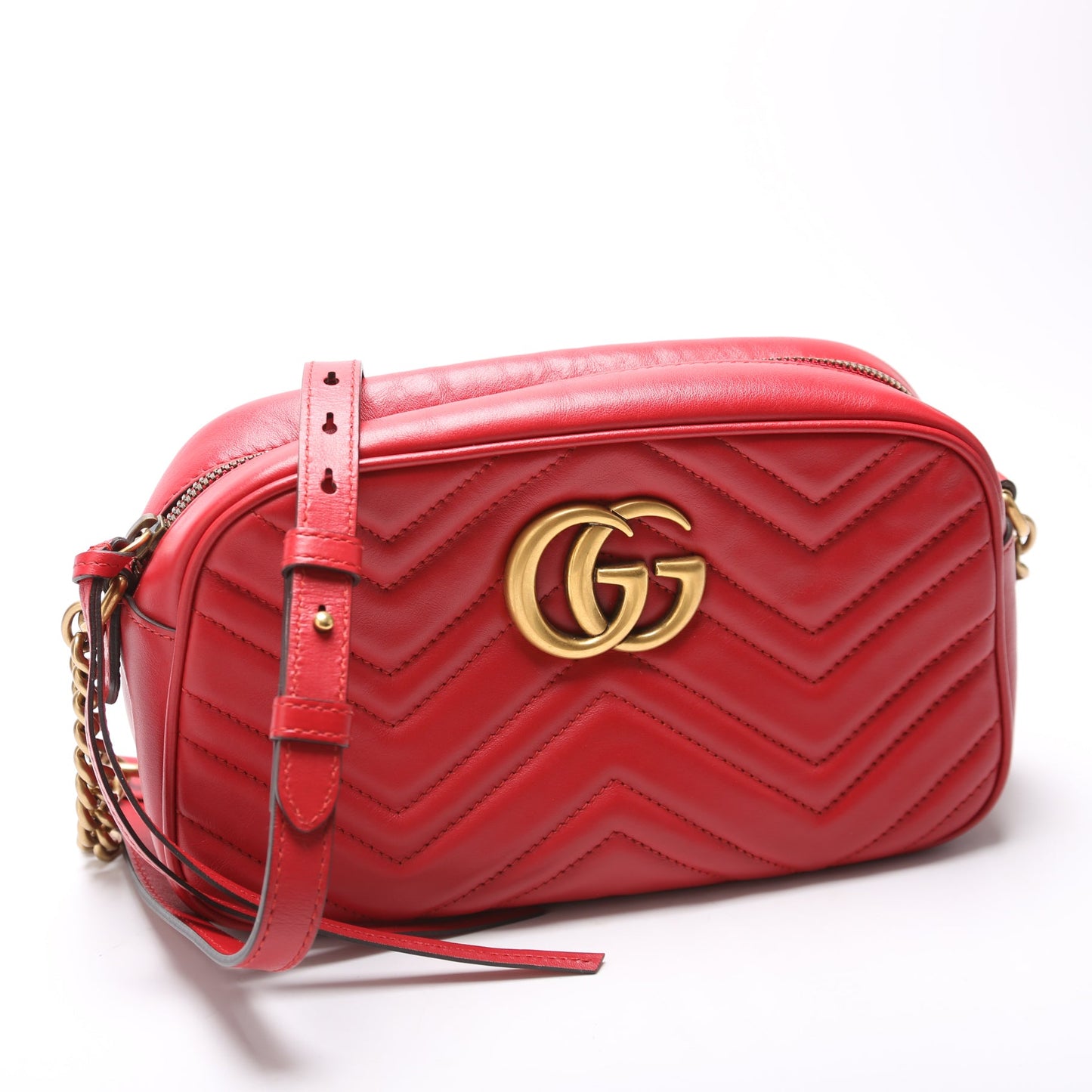 Gucci  Marmont Small Leather Camera Red