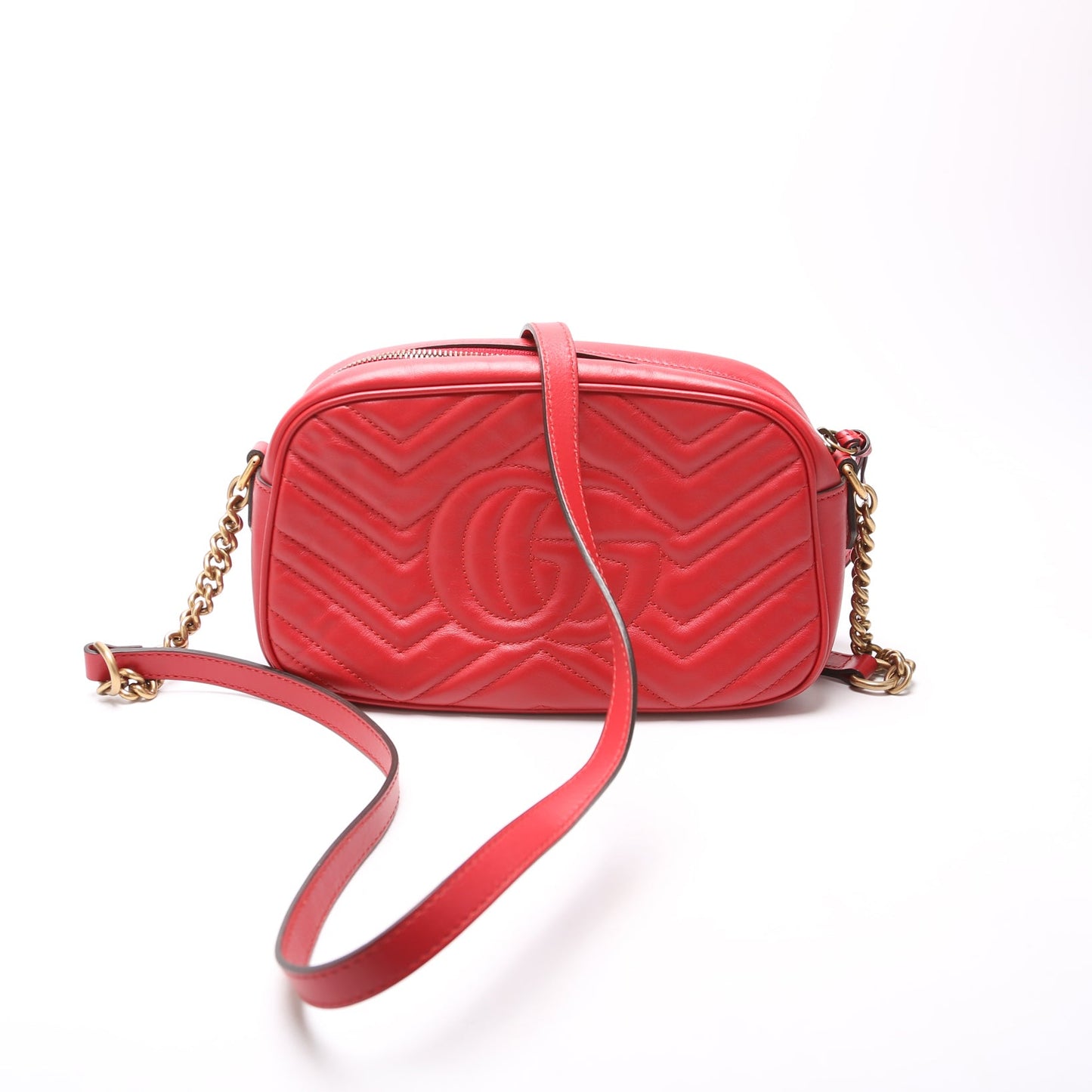 Gucci  Marmont Small Leather Camera Red