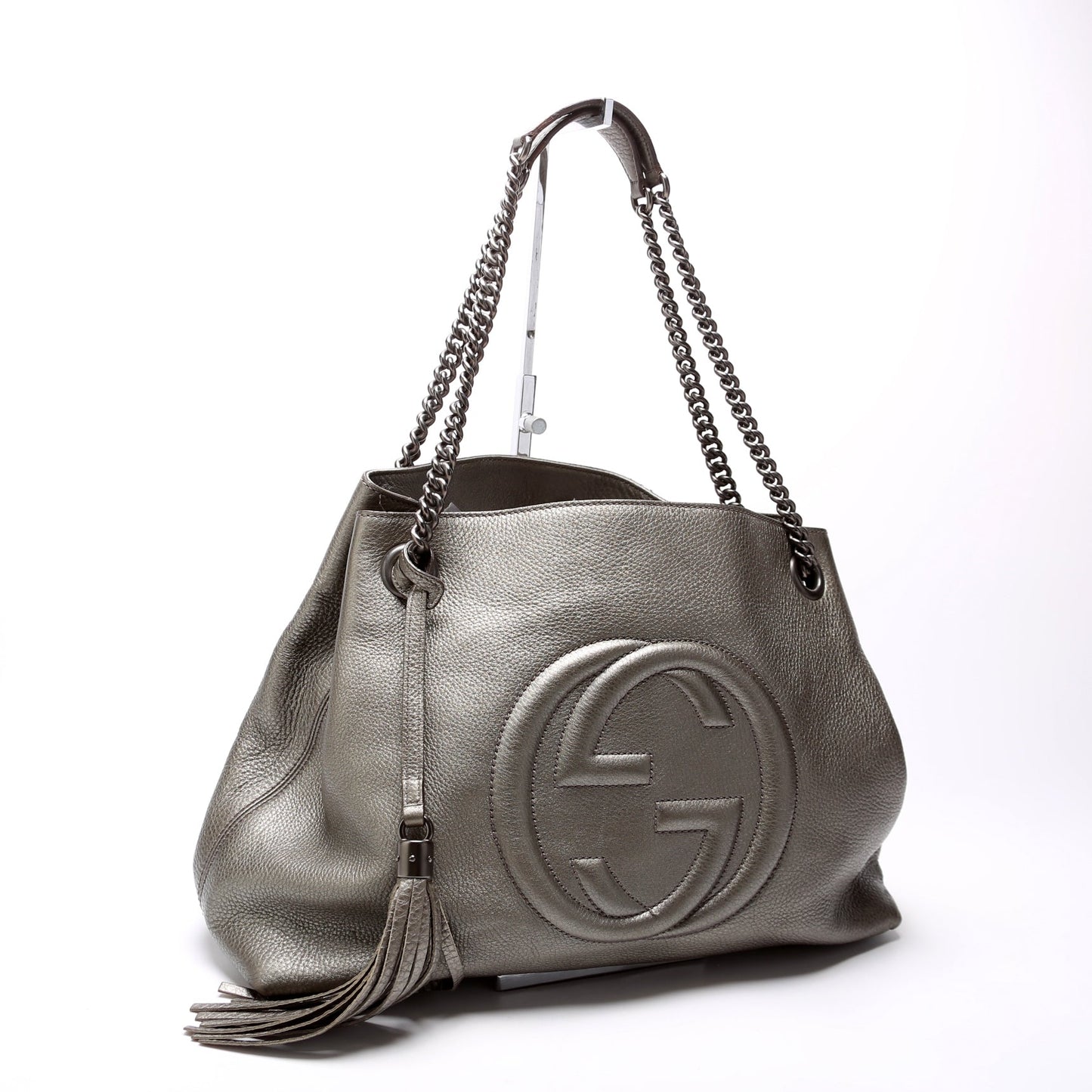 Gucci  Soho Leather Shoulder Medium Grey