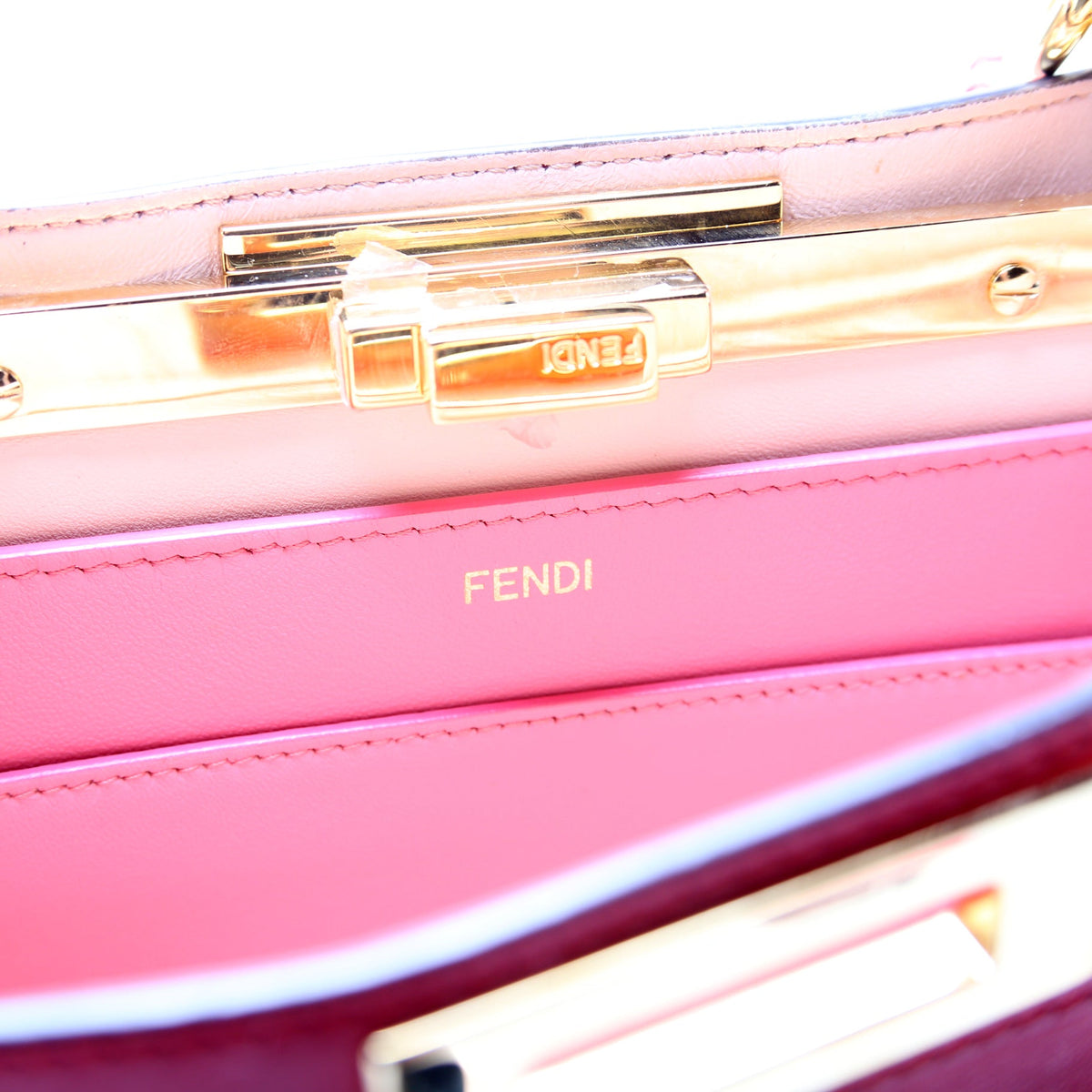 Peekaboo Iseeu Medium Vitello Leather Red