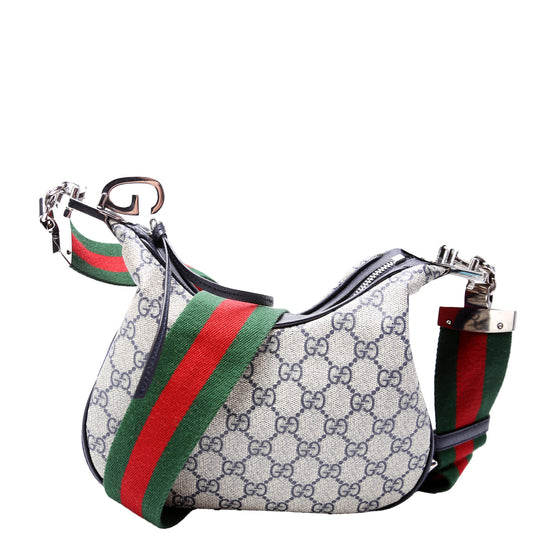 Gucci  GG Supreme Attache Small Shoulder Bag Navy