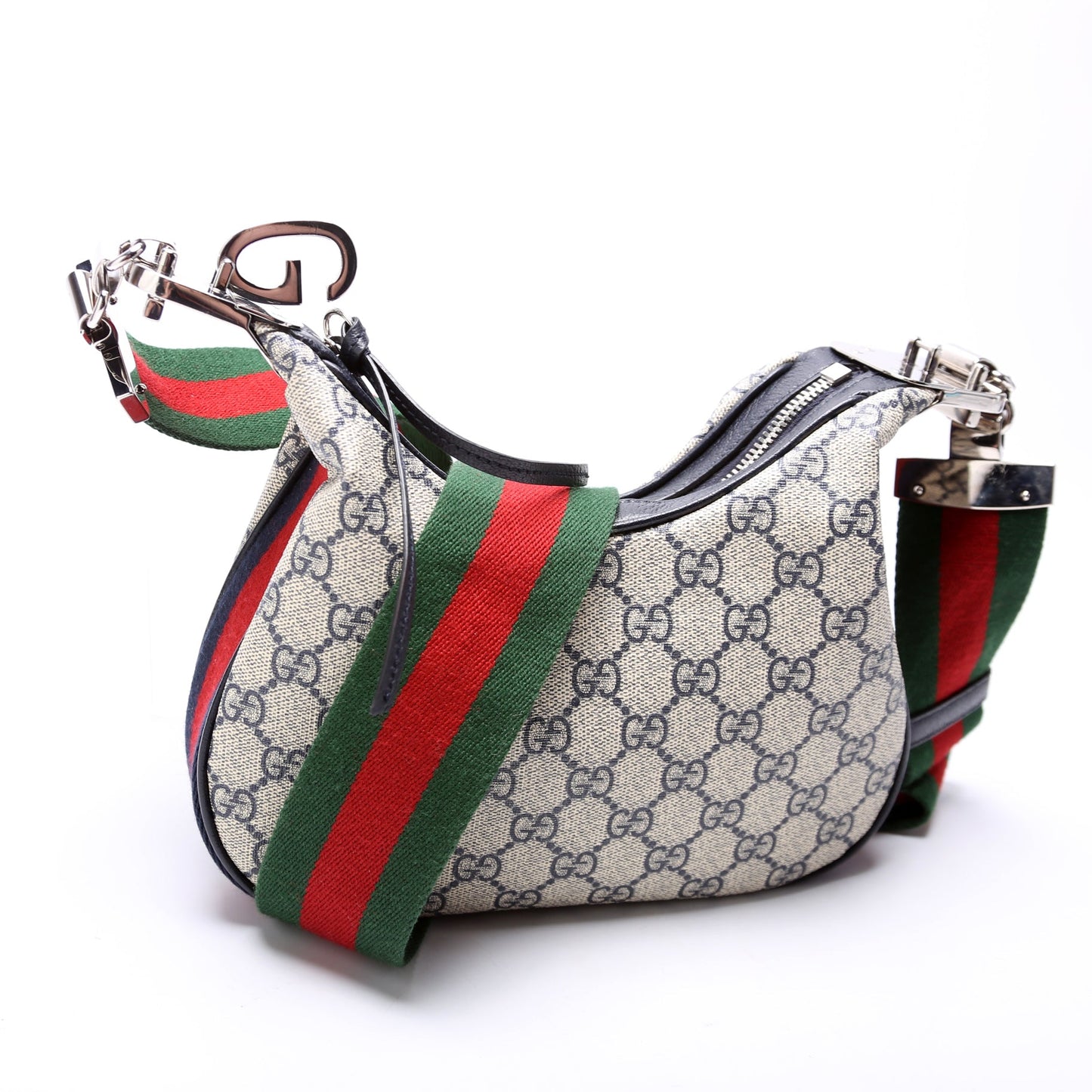 Gucci  GG Supreme Attache Small Shoulder Bag Navy