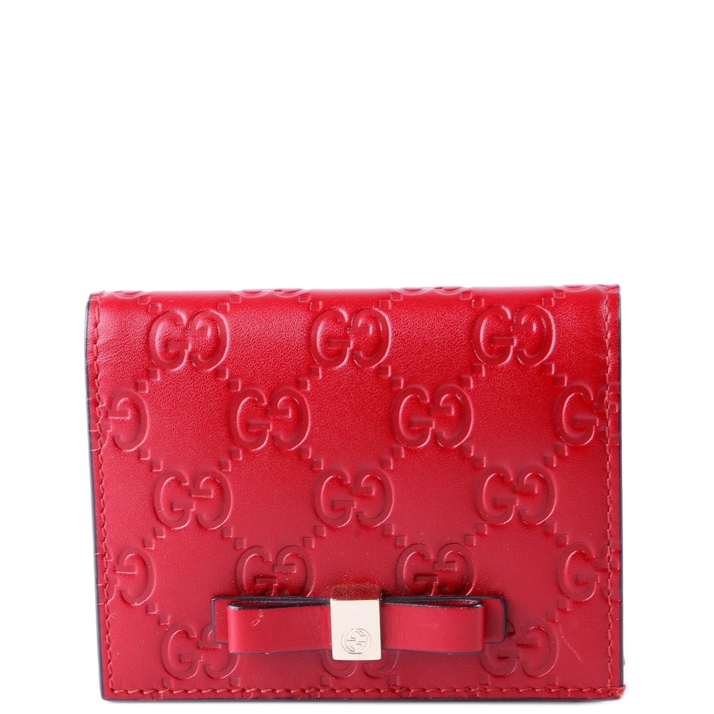 Gucci  Guccissima Card Holder Red