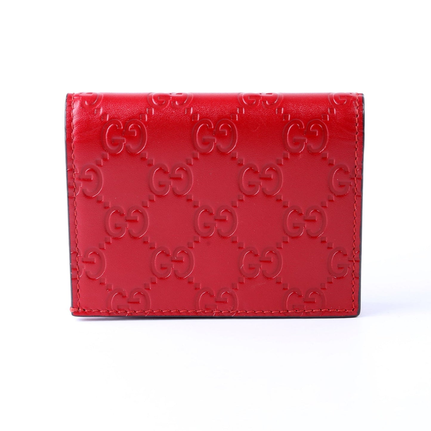 Gucci  Guccissima Card Holder Red
