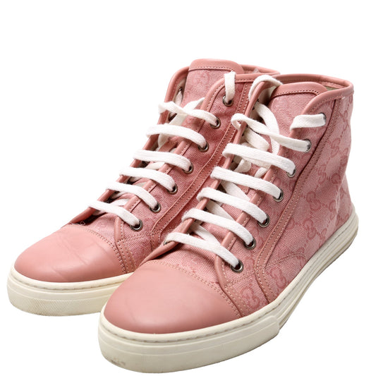 Gucci GG Canvas High Top Sneakers Size .