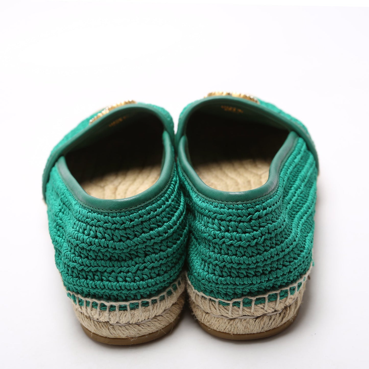 Gucci Pearly GG Marmont Cotton Crotchet Espadrille Size