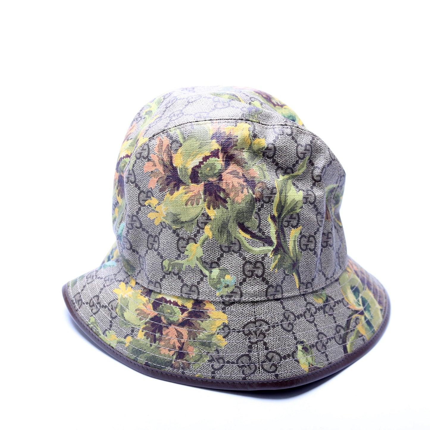Gucci GG Supreme Carnation Bucket Hat Size Medium