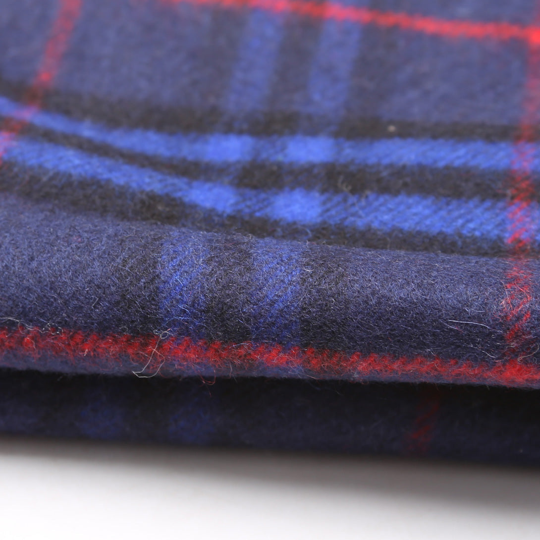 Scarf: Check Fringe Cashmere