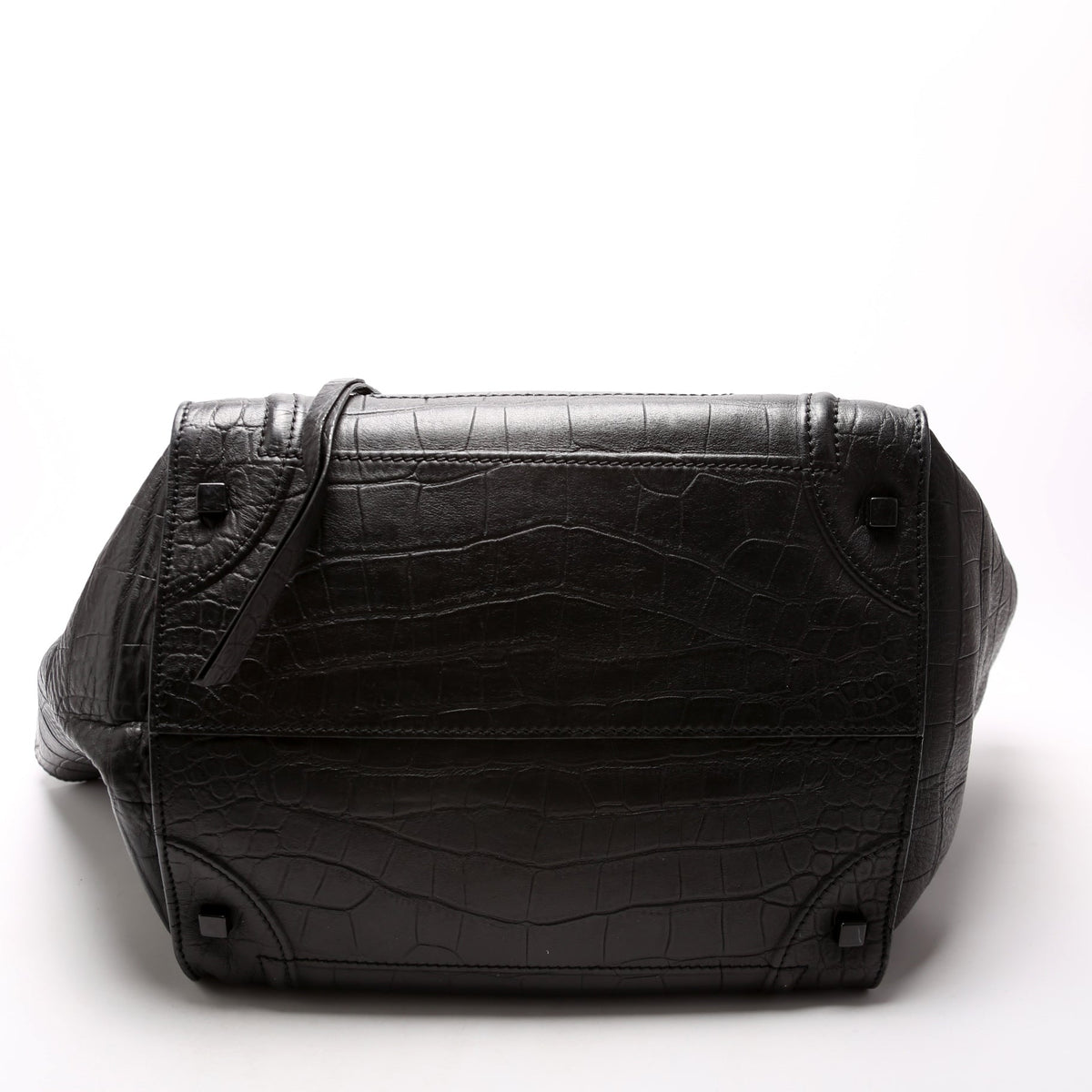 Luggage Phantom Medium Crocodile Embossed Black