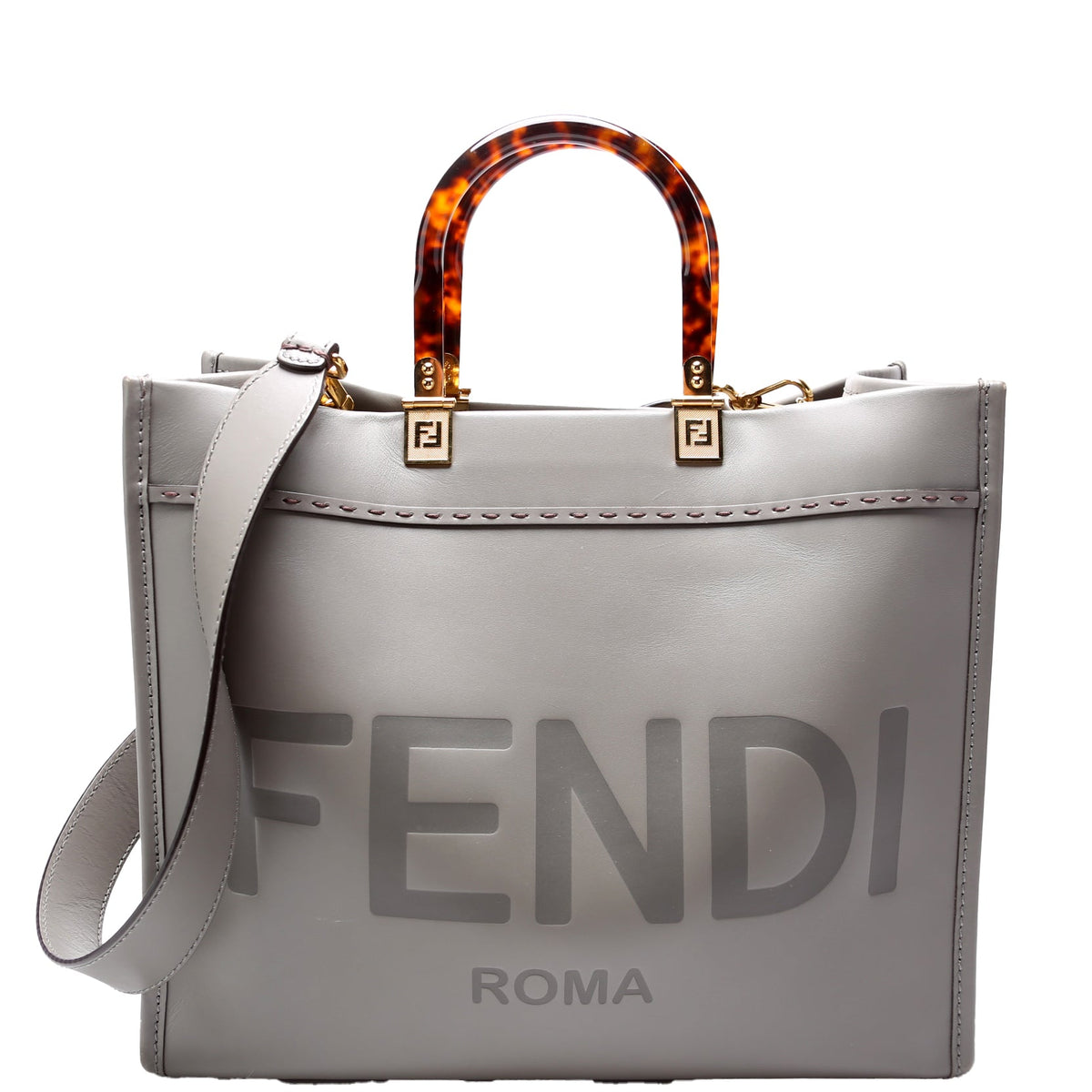 Sunshine Shopper Medium Leather Grey