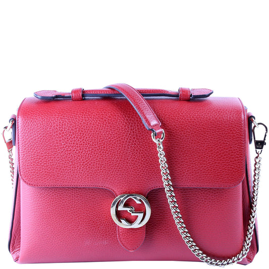 Gucci  Large Interlocking GG Shoulder Bag Red