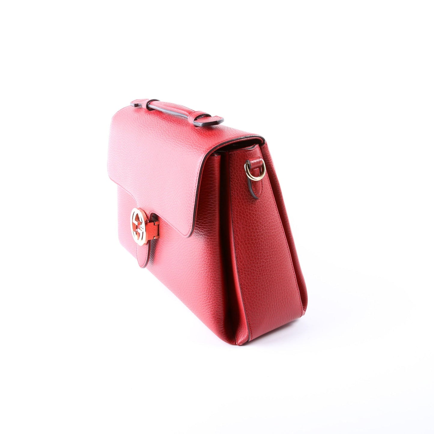 Gucci  Large Interlocking GG Shoulder Bag Red