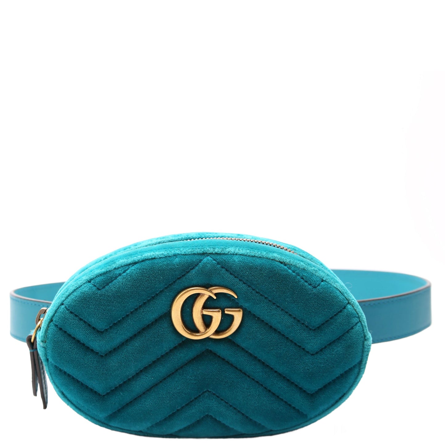 Gucci  Marmont Velvet Belt Bag Teal