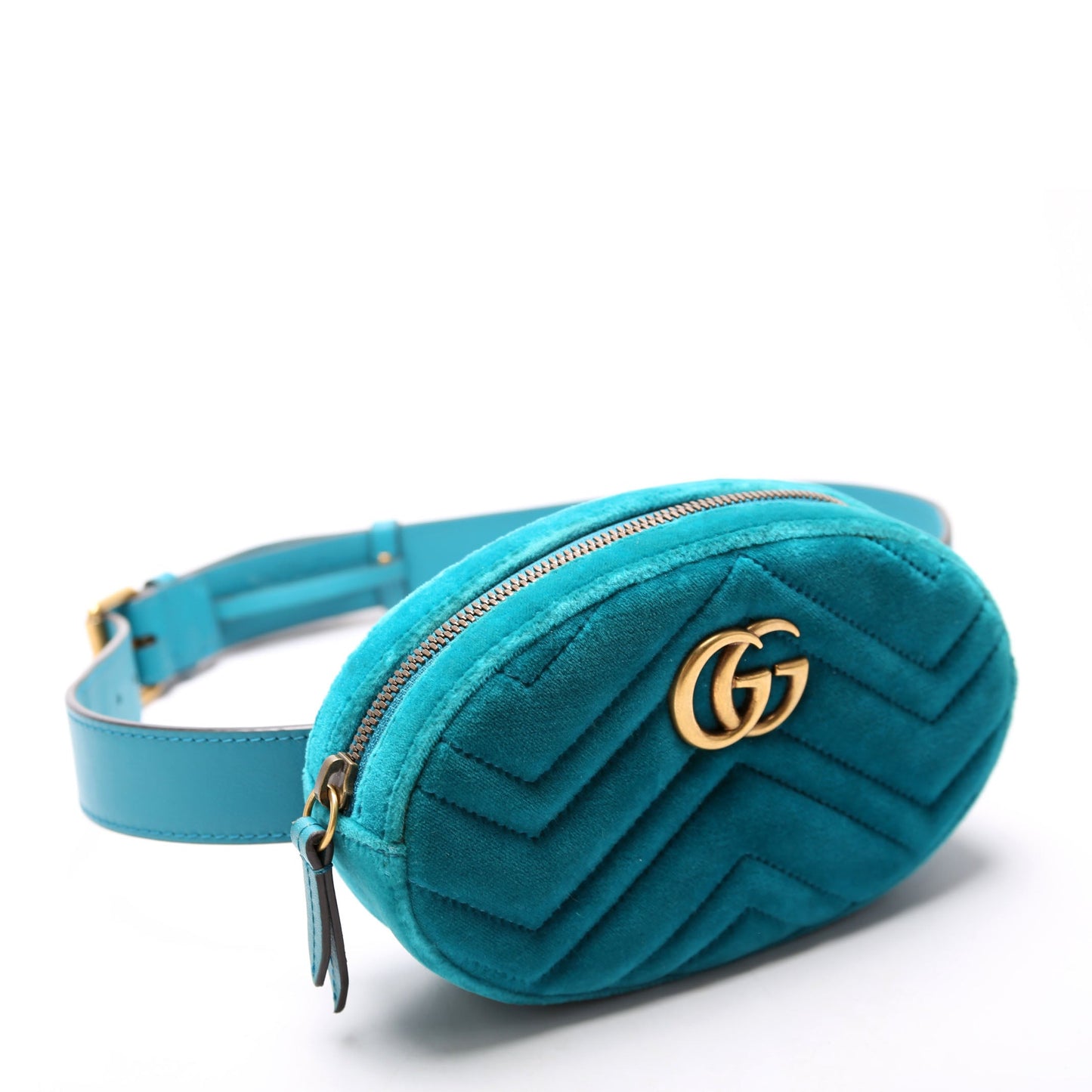 Gucci  Marmont Velvet Belt Bag Teal