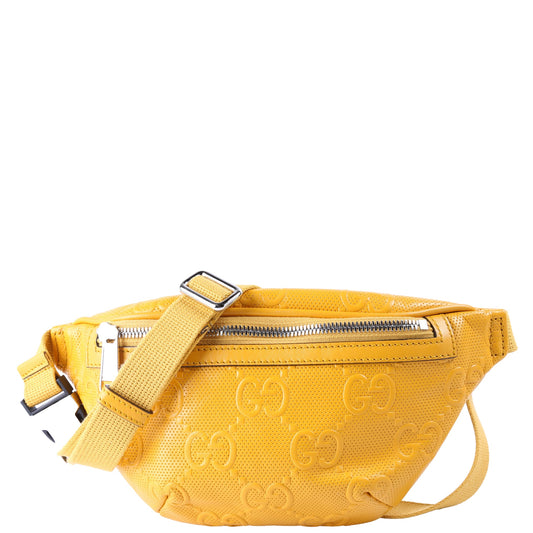 Gucci  GG Embossed Belt Bag Yellow