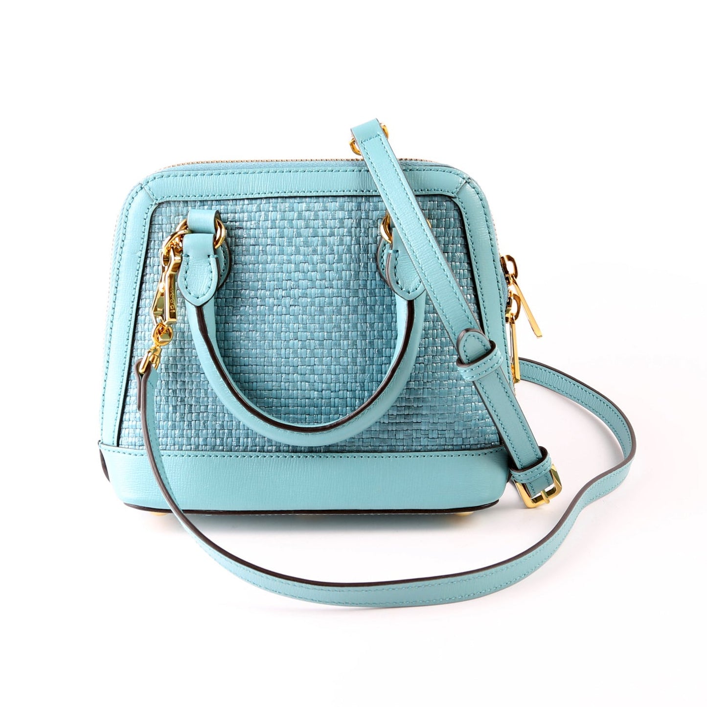Gucci  Horsebit  Mini Top Handle Raffia Teal