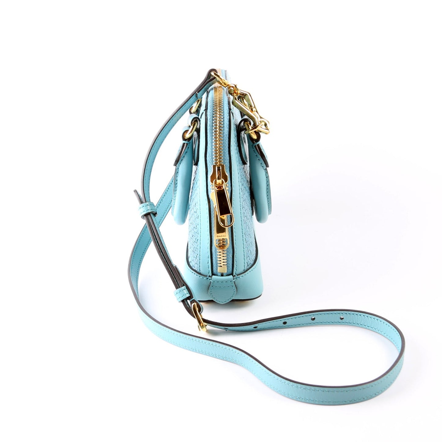 Gucci  Horsebit  Mini Top Handle Raffia Teal