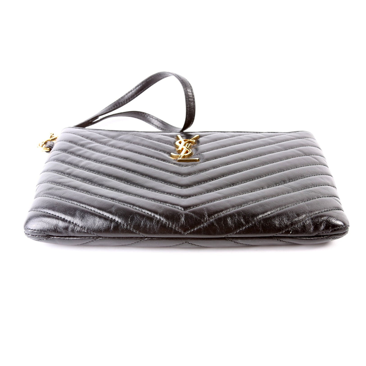 379039 A5 Matelasse Pouch Black