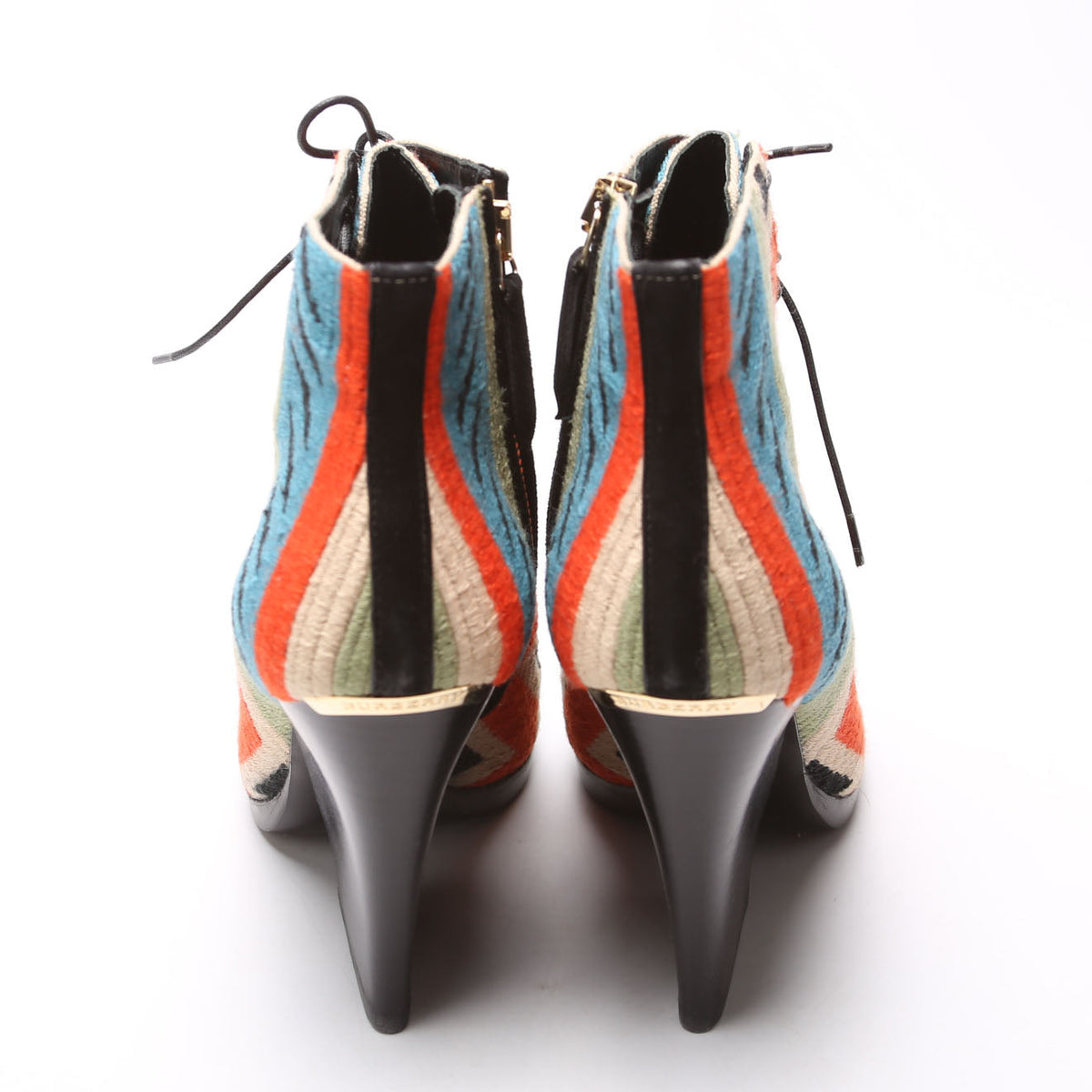 Prorsum Tapestry Peep Toe Booties Size 35 Multicolor