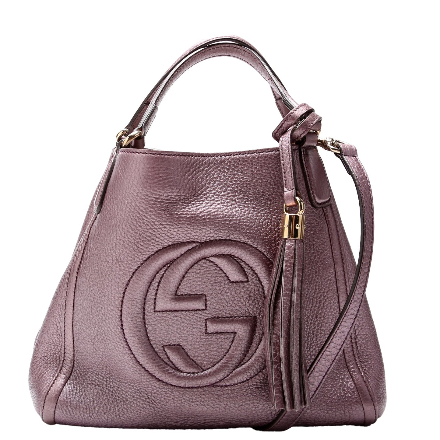 Gucci  Soho Leather Shoulder Bag Purple