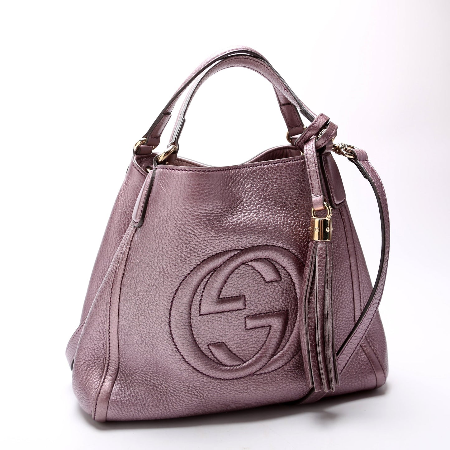 Gucci  Soho Leather Shoulder Bag Purple