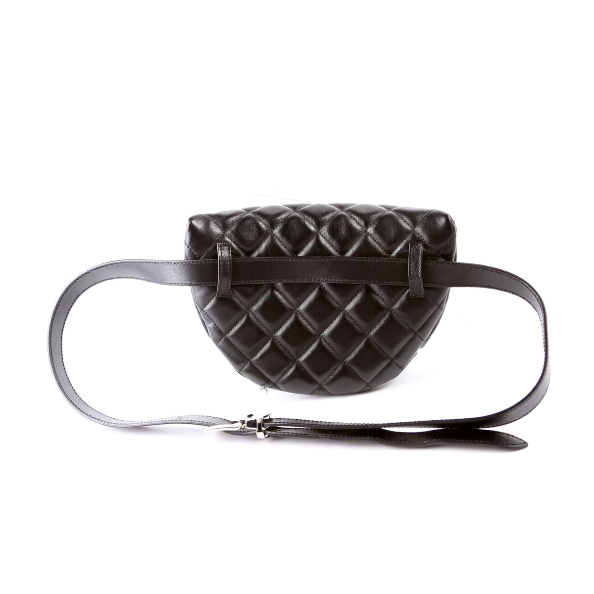 Quilted Uniform Waist Belt Bag Lambskin 29M Black