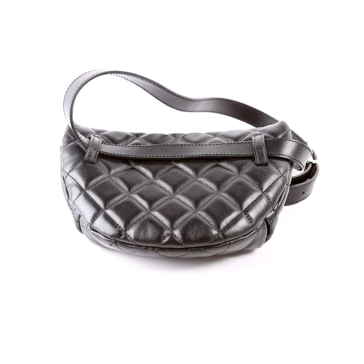 Quilted Uniform Waist Belt Bag Lambskin 29M Black