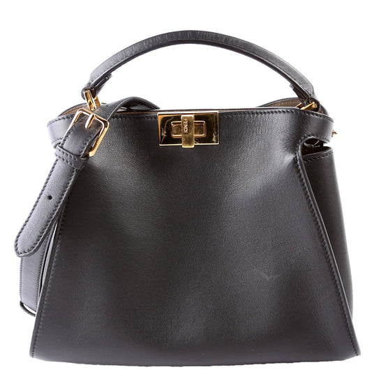 8BN302 Peekaboo Essentially Medium Calfskin Black