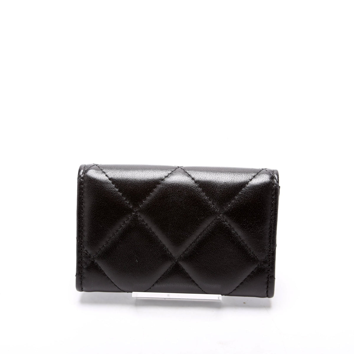 Quilted Lambskin 19 Flap Card Holder