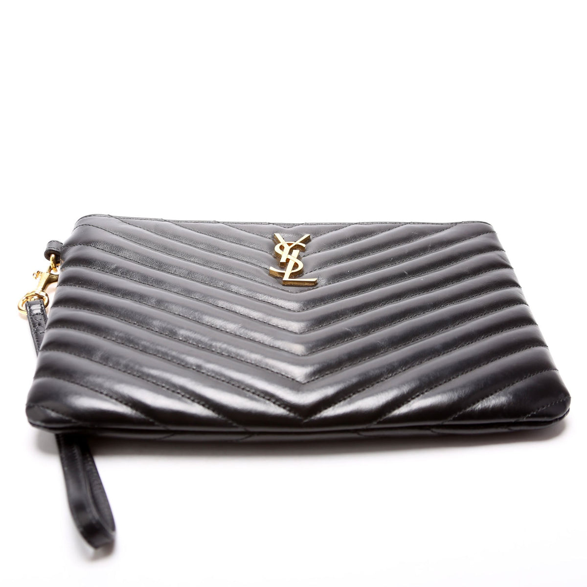 379039 A5 Matelasse Pouch Black