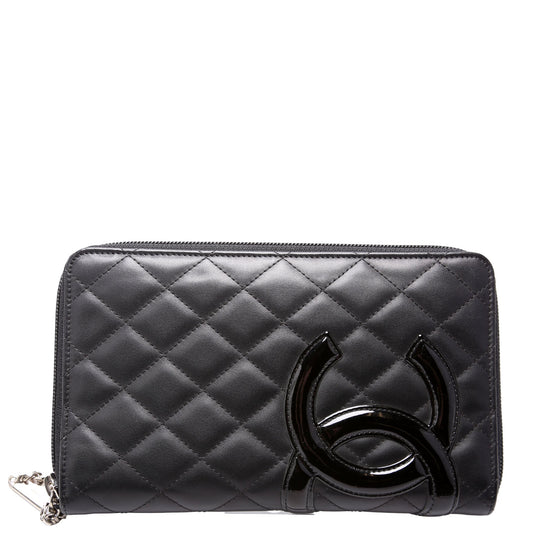 Cambon Ligne Zip Around Organizer Wallet Black