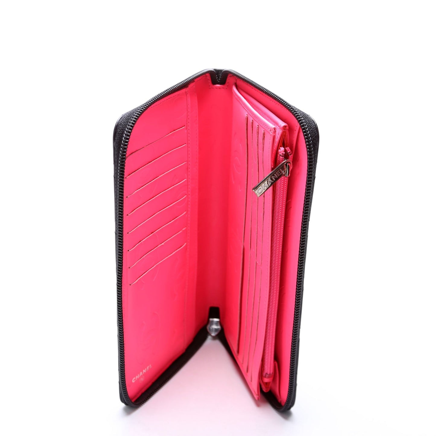 Cambon Ligne Zip Around Organizer Wallet Black