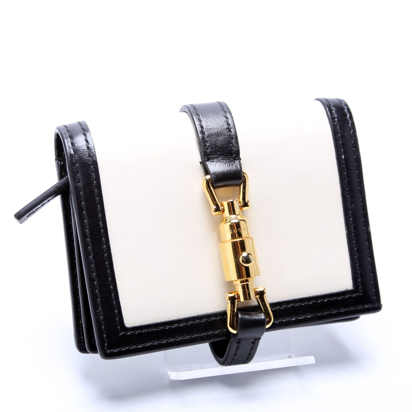 Gucci  Leather Jackie Wallet Black/Cream