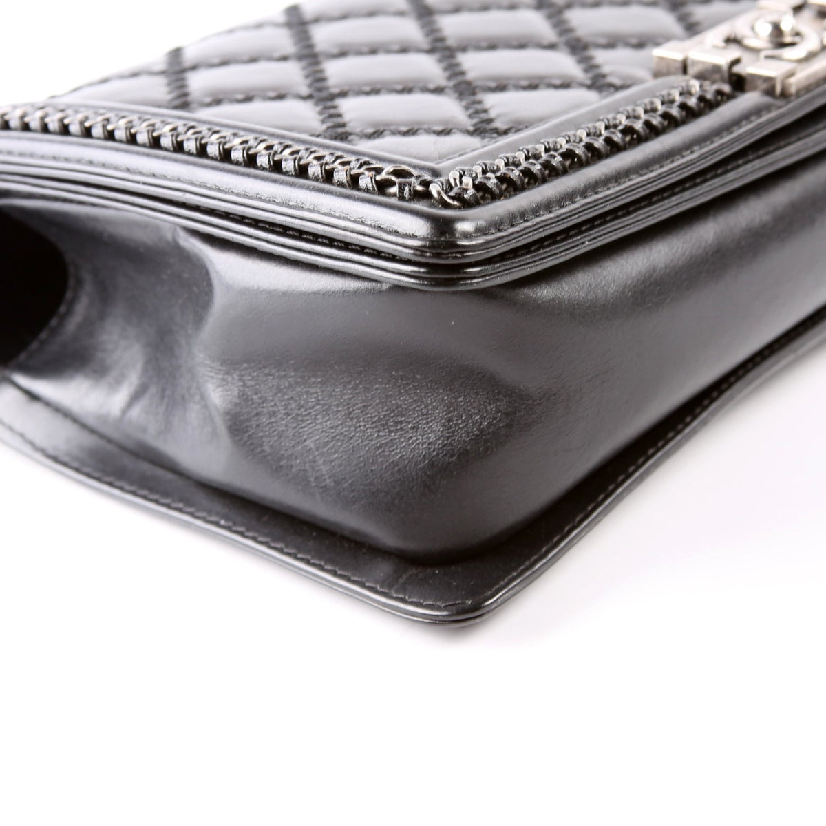 Boy Flap Medium Old Top Handle 21M Black