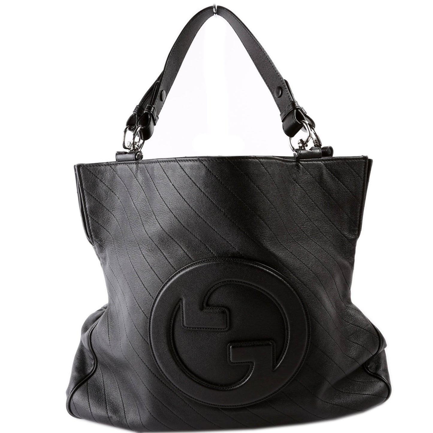 Gucci  Blondie Medium Leather Tote Black