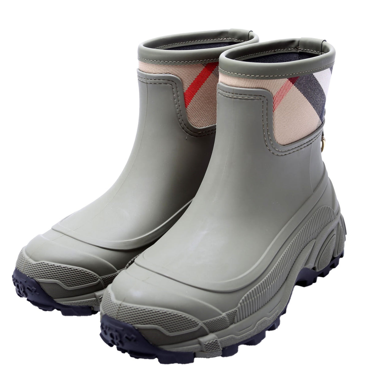 Ryan Check Rubber Rain Boots Size 38