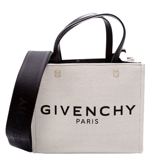 Mini G-Tote Canvas Shopping Tote White