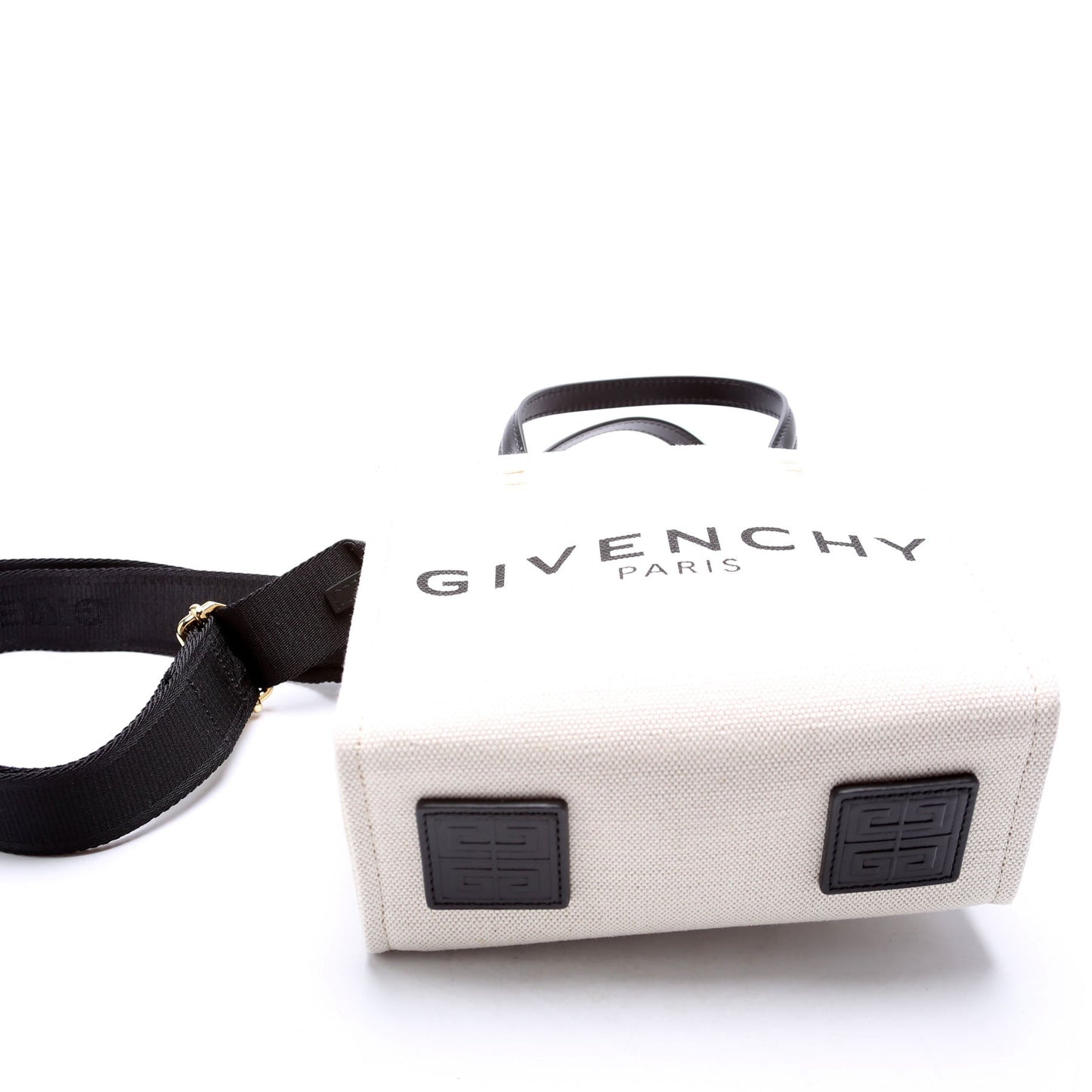 Mini G-Tote Canvas Shopping Tote White