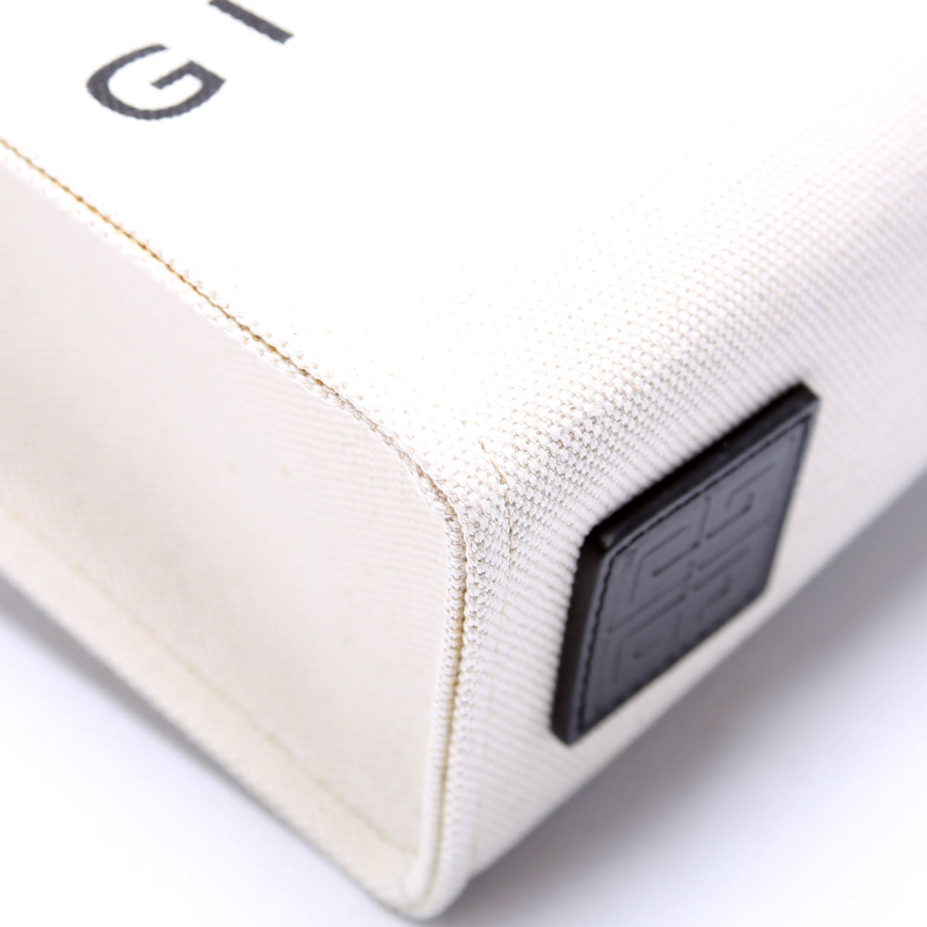 Mini G-Tote Canvas Shopping Tote White