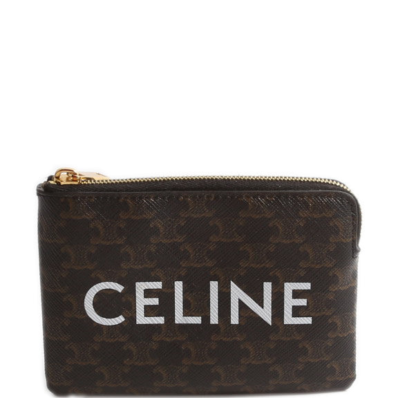 Coin Card Pouch Triomphe Canvas Brown