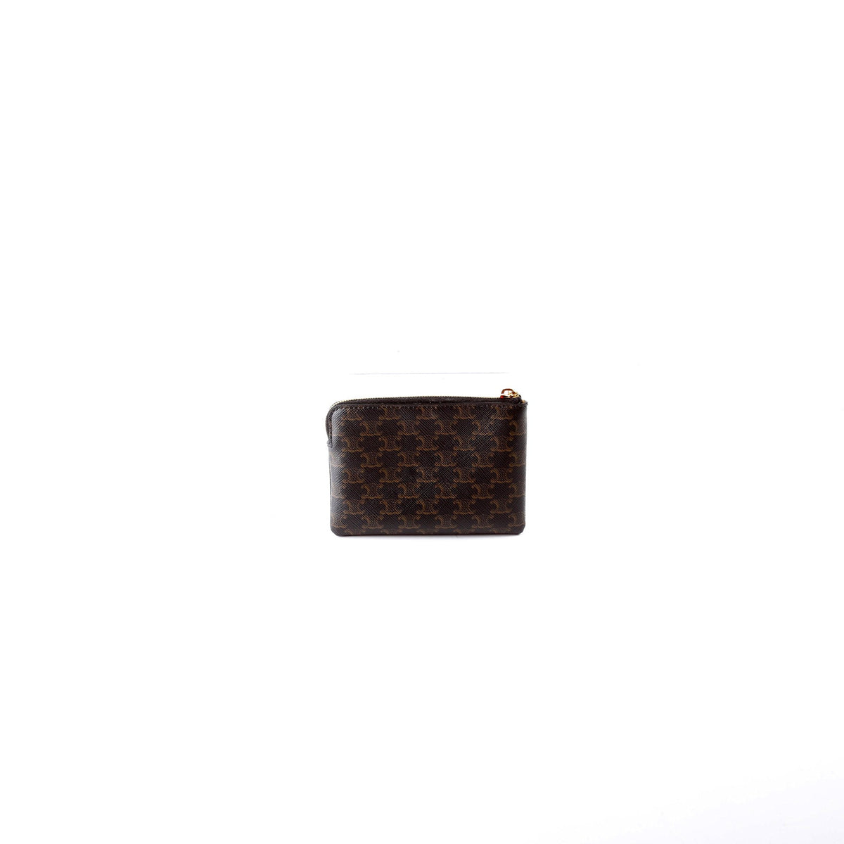 Coin Card Pouch Triomphe Canvas Brown