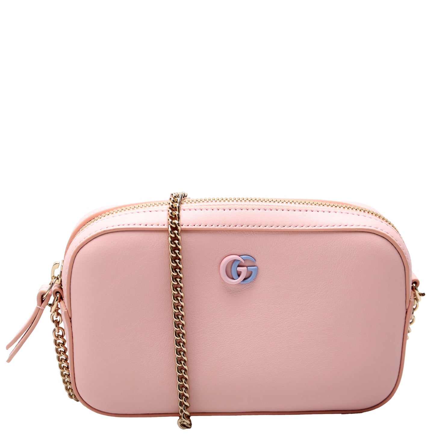 Gucci  GG Marmont Leather Super Mini Shoulder Bag Pink