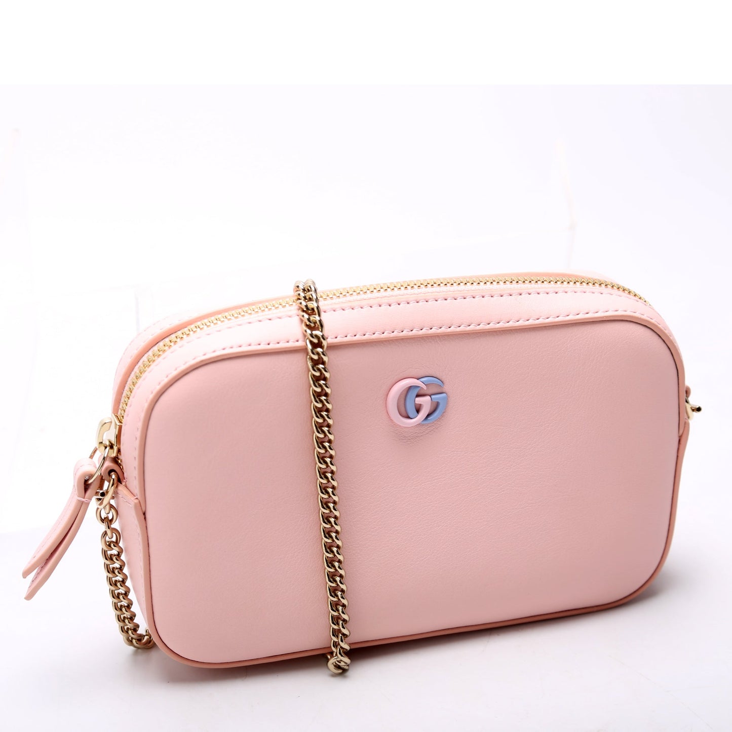 Gucci  GG Marmont Leather Super Mini Shoulder Bag Pink