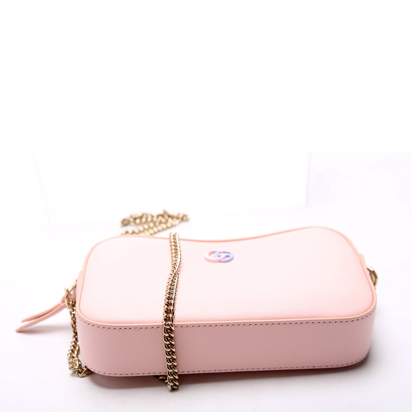 Gucci  GG Marmont Leather Super Mini Shoulder Bag Pink