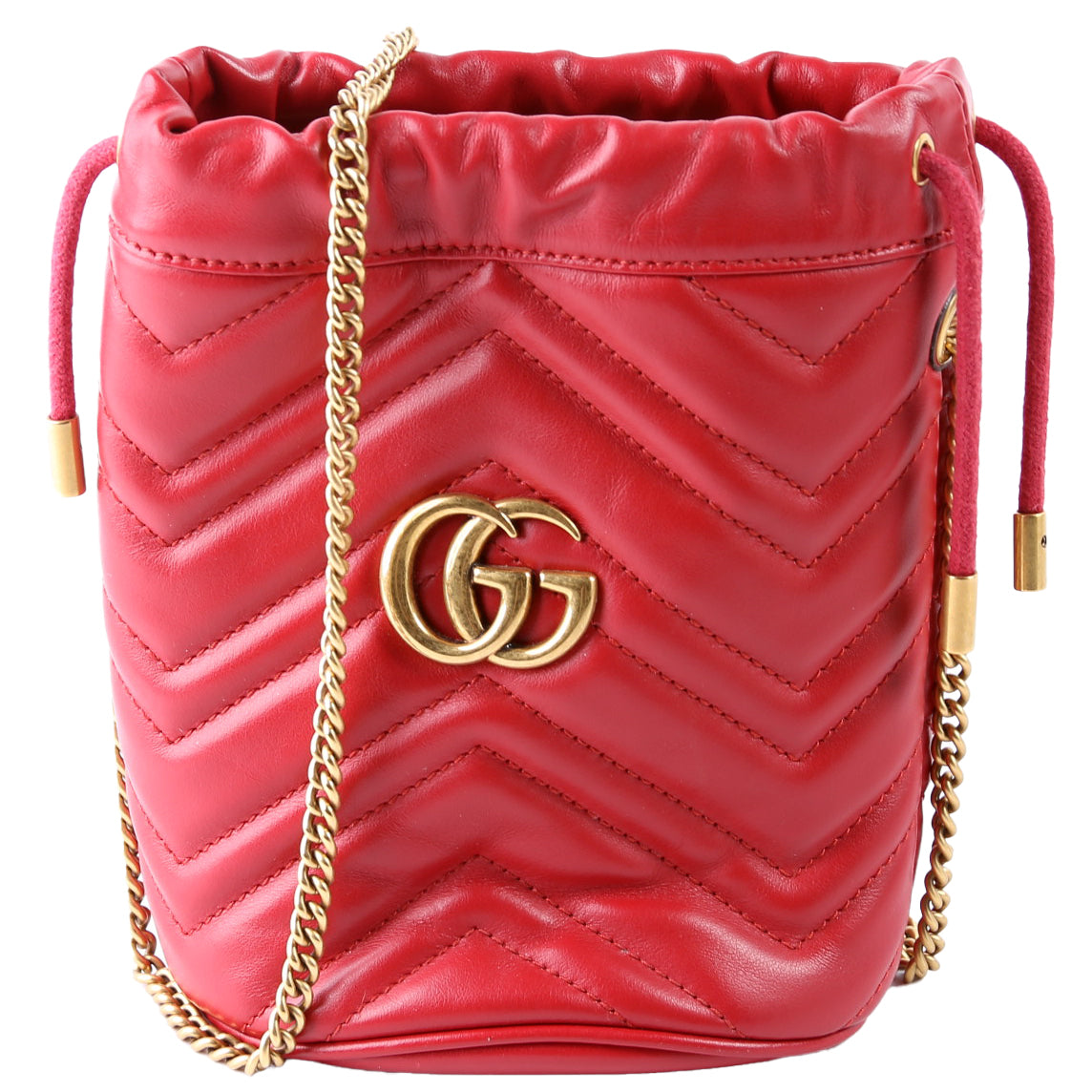 Gucci  Marmont Mini Bucket Red