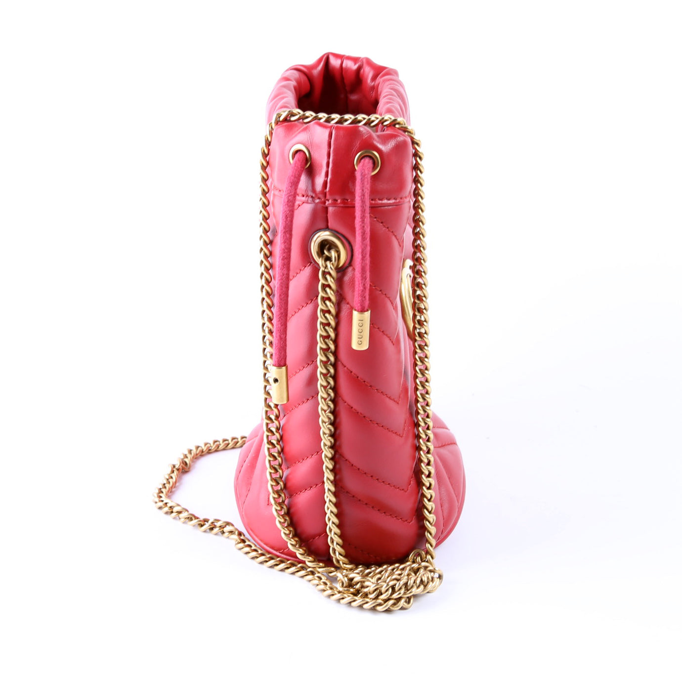 Gucci  Marmont Mini Bucket Red