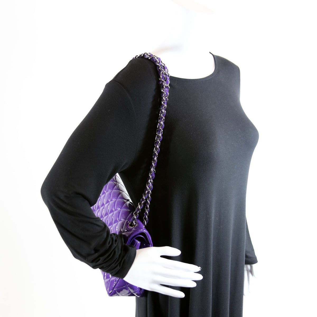Classic Flap Jumbo Patent 21M Purple